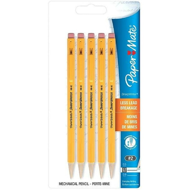 Paper Mate Sharpwriter Mechanical Pencils, 0.7mm 5 ea (Pack of 2