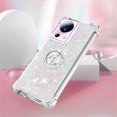 thumbnail image 4 of Glitter Clear Sparkly Bling Case for Xiaomi 13 Lite, Flowing Liquid Quicksand Cover with Diamond Ring Holder Case for Xiaomi 13 Lite  Colorful, 4 of 14