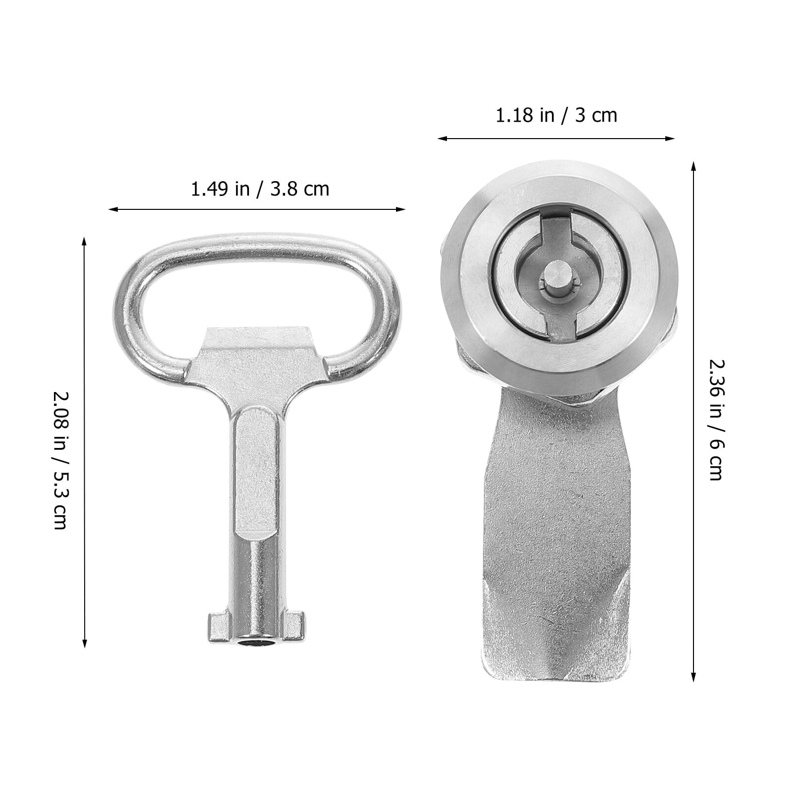 Tubular Lock File Cabinet Lock Replacement Drawer Lock with Square Socket  Key