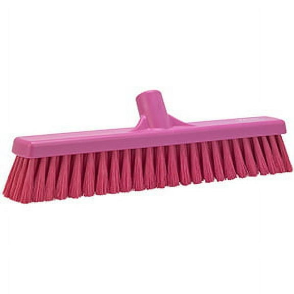 Vikan 16" Small Particle Push Broom- Soft - Pink (4 Units)