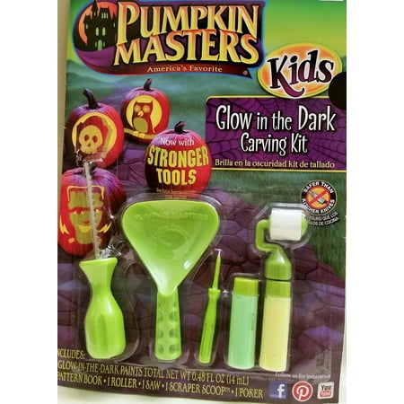 Pumpkin Masters America's Favorite Kids Glow in the Dark Carving Kit Now with Stronger (Best Pumpkin Carving Tools)