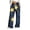 M-Yellow, variant on Sweatpants Women Fashion Loose Casual Wide Leg Pants, Faux Denim Printed Drawstring Long Trousers Comfortable for Home Wear