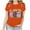 Orange, variant on Patlollav Women Tshirts Under $10, Easter Womens Tops Short Sleeve Colorful Print Round Neck Casual Summer Shirts