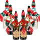 thumbnail image 1 of juegos de gorros de vino navideños, bufanda tejida, tapones para botellas, muñecos de nieve navideños, tapones para botellas, decoración navideña (estilo 1), aprox. 49*6cm/19,3*2,4 pulgadas, 1 of 5