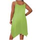 thumbnail image 4 of Vestido de Verano para las Mujeres sin Mangas Cuello Redondo, Primavera Suelta Transpirable Ropa Exterior Moda, 4 of 8