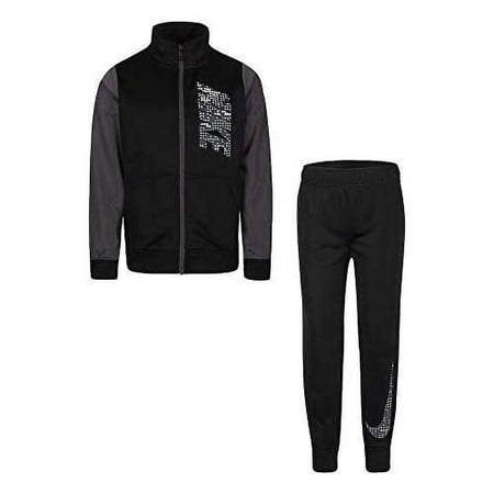 Nike Boy's Futura Tricot Jacket and Pants Set (Black (86E274-023) /Anthracite/White, 4)