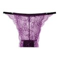 thumbnail image 1 of Gibobby Pantaleta de encaje para mujer Bragas triangulares de cintura con ribete de encaje para mujer, ropa interior cómoda Sexy(Morado,Talla única), 1 of 4
