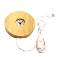 thumbnail image 1 of GROWTH TANK Wooden Round LED Display Stand Lamp for Crystals Ball C 10cm Warm Light, 1 of 9