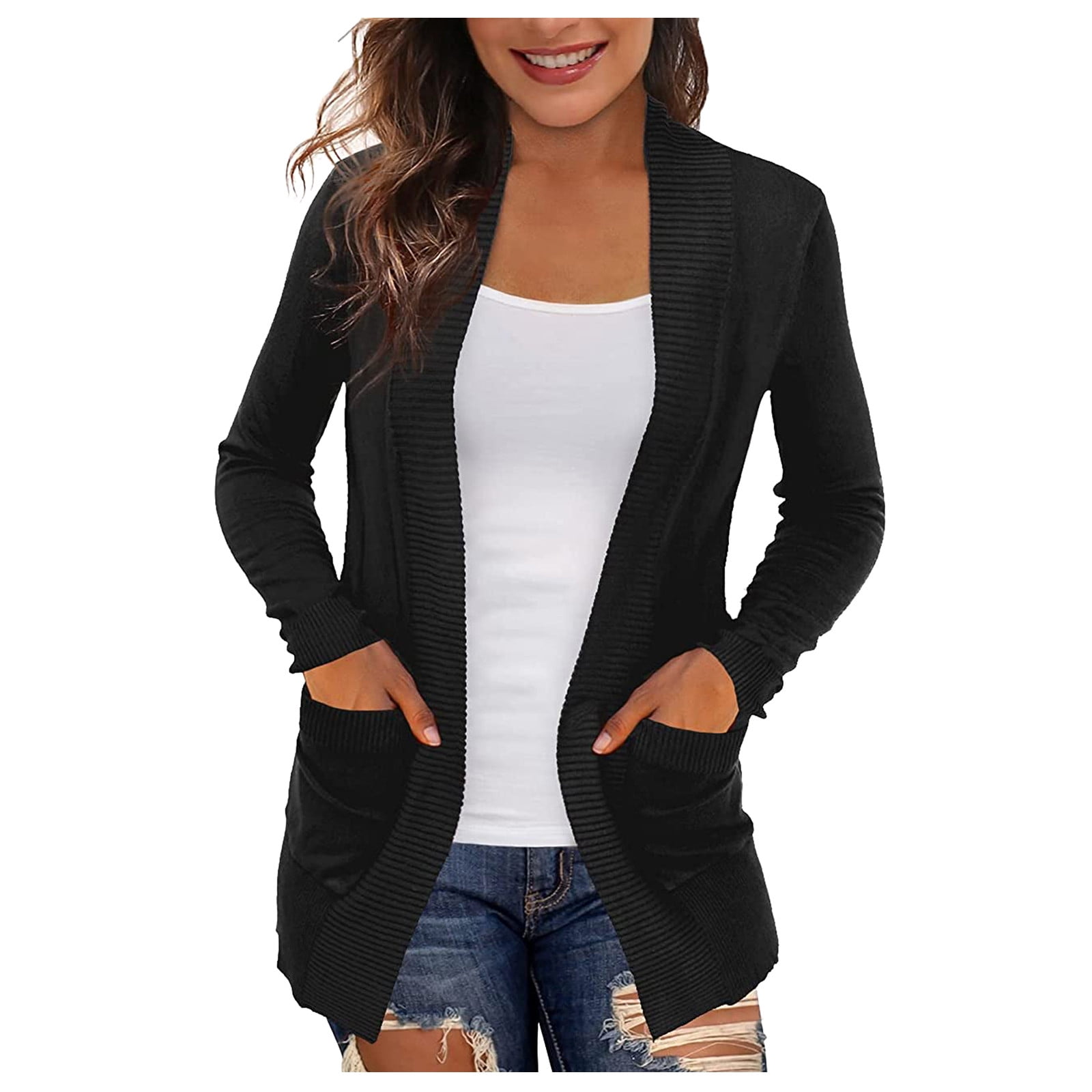 outfmvch sweaters for women cardigans with pockets casual lightweight ...