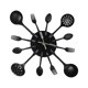 thumbnail image 2 of Reloj de pared de hierro Naiovety 3D Extraíble Estilo moderno color negro, 2 of 6