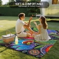 thumbnail image 4 of Abstract Tulip Flowers Outdoor Rug for Patio/Deck/Porch, Non-Slip Large Area Rug 4 x 6 Ft, Spring Colorful Floral Leaf Plant Indoor Outdoor Rugs Washable Area Rugs, Camping Rug Carpet Runner, 4 of 8