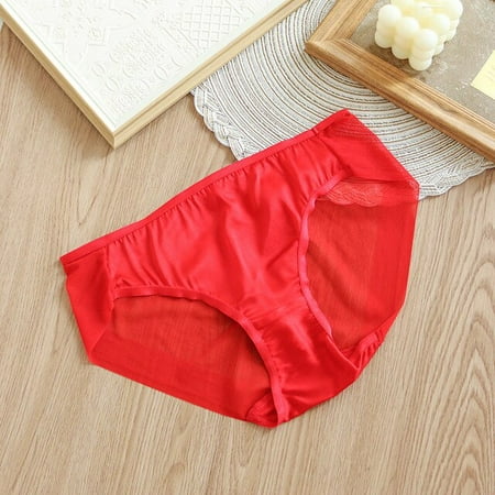 

QWZNDZGRMulberry Silk Crotch Briefs Women s Seamless Solid Waistline Satin Underwear Comfort Breathable Sexy Panties Pink Lingerie