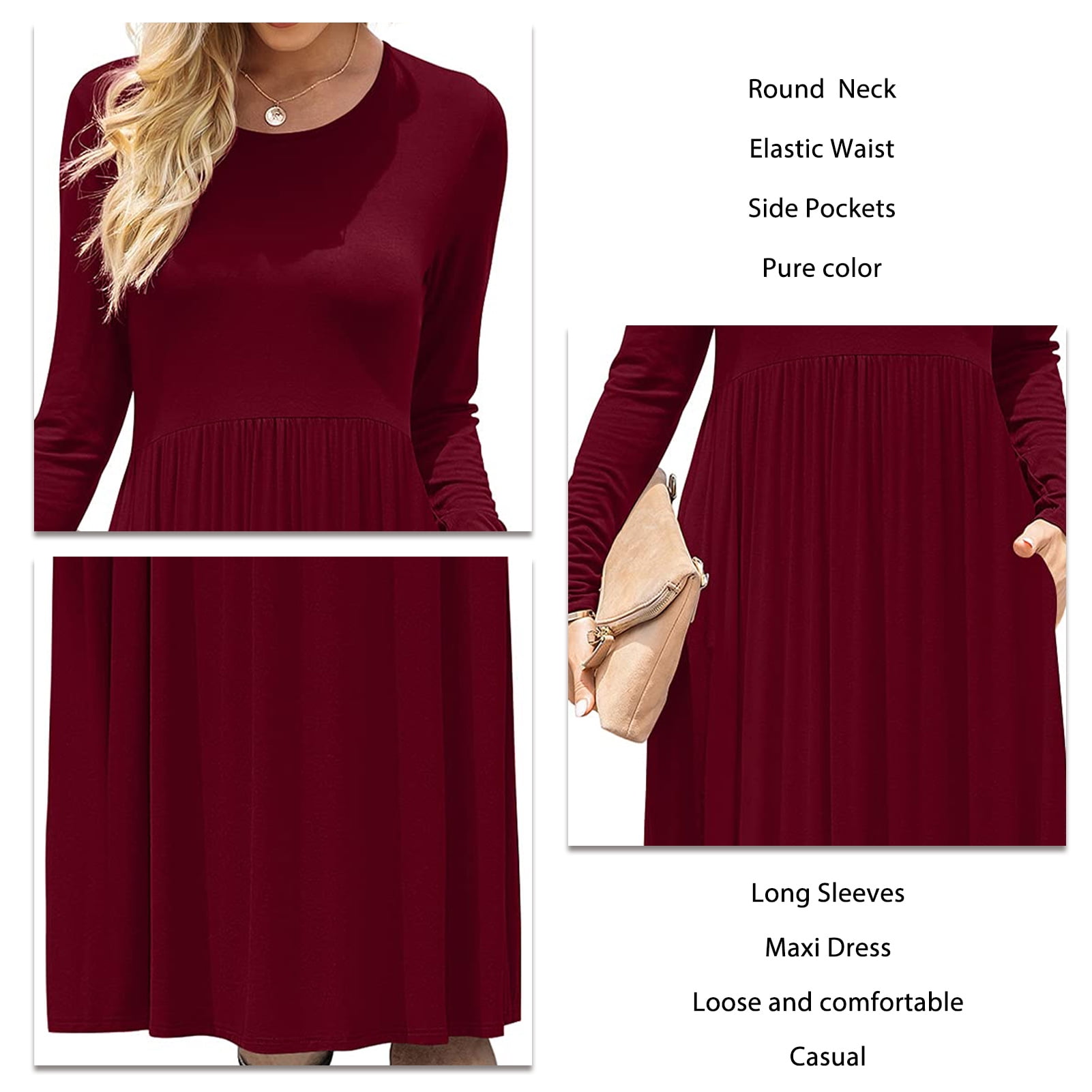 New comfortable plain long frocks hotsell