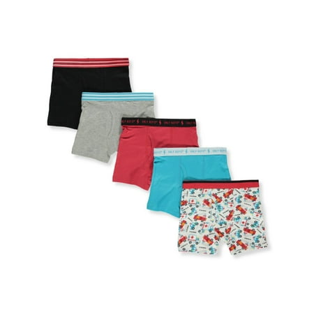

Only Boys Boys 5-Pack Big Rig Boxer Briefs - black multi 4t (Toddler)