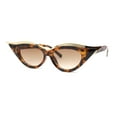 thumbnail image 2 of Women Elaborate Metal Brow Trim Gothic Cat Eye Retro Sunglasses Tortoise - Brown, 2 of 4