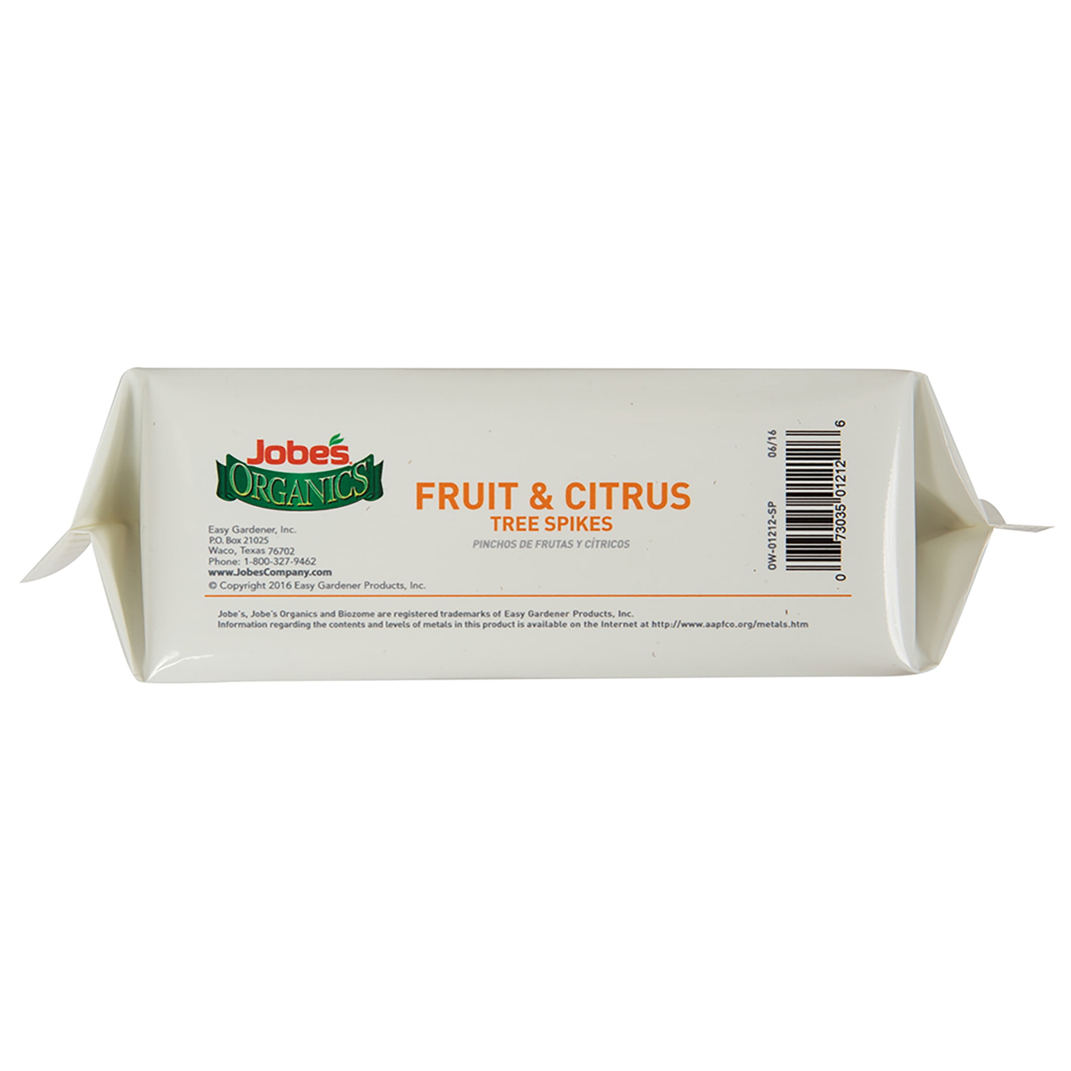 Jobe's Organics Slow Release Fruit and Citrus Plant Fertilizer Spikes, 8 Count