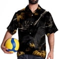 thumbnail image 4 of Bats Men's Hawaiian Short Sleeve Printed Button Down Poplin Casual Summer Beach Shirt, Unisex, 4 of 6