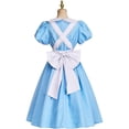 thumbnail image 5 of Women's Alice Costume Blue Maid Apron Dress Princess Lolita Uniform with Hairband, 5 of 7