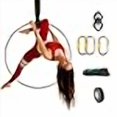 thumbnail image 3 of runner deer Complete Lyra/Aerial Hoop/Aerial Rings Set,Include lyra,carabiners, Swivel, and spanset (31"(80), Tabless), 3 of 4