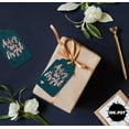 thumbnail image 4 of Inkdotpot Pack Of 50 Merry And Bright Christmas Favor Paper Tags Craft Real Rose Gold Foil Hang Tags, 4 of 6
