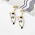 thumbnail image 2 of Cat Ear Kitten Hook Earrings Cute Jewelry, 2 of 3