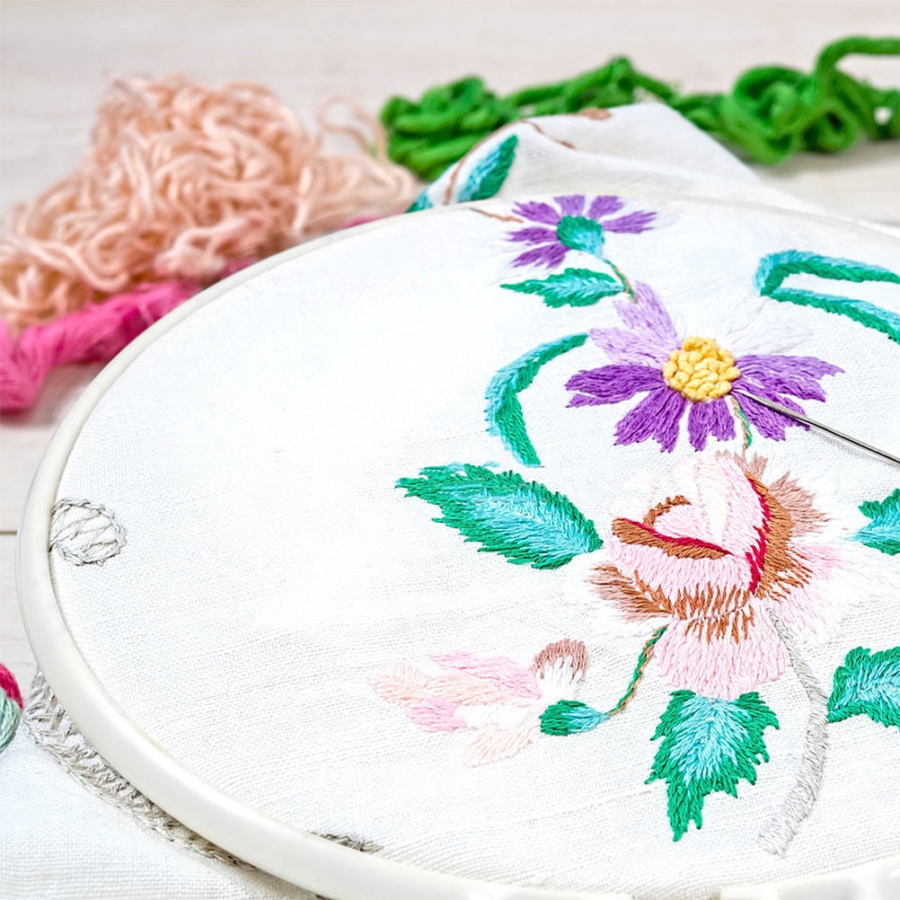 AURARMLET 10 Sheets White Cotton Fabric for Embroidery and Craft Projects, Ideal for Sewing, Quilting, and Enthusiasts