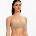 thumbnail image 5 of MELENECA Women's Strapless Bras for Large Bust Minimizer Unlined with Underwire Clear Strap Beige Heather 38DD, 5 of 5