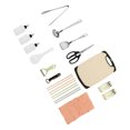 thumbnail image 4 of Cooking Utensil Organizer Travel Set, 15PCS Camping Kitchen Utensil Set 420 Stainless Steel with Storage Bag for Hiking, 4 of 8