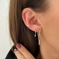 thumbnail image 4 of APIPEE S925 Silver Needle Long Micro Paved Zircon Tassel Earrings Studs Women Vintage Earrings, 4 of 8