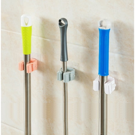 

Guopo Command Hooks Storage Hanger Kitchen Rack Wall Mounted tool Brush Organizer Holder Mop Home Textile Storage As Shown