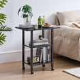 thumbnail image 4 of LEYAOYAO 3-Tier Printer Stand with Wheels & Adjust Feet, Computer Tower Stand, Metal Rolling Cart for Case Printer, Black, 4 of 7