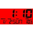 thumbnail image 2 of ABS Car Digital Clock Replacement Rectangular Battery Powered Self-adhesive Cars Lightweight Home Automotive Vehicle Clocks Alarms Orange, 2 of 9