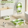 thumbnail image 3 of COOSEYA Baby Bathtub ,Collapsible Baby Bathtub , Bath Tub with Cushion and Thermometer ,Newborn to Toddler Portable Travel Multifunctional Bathing 0-2 Years (Bear/Green), 3 of 9