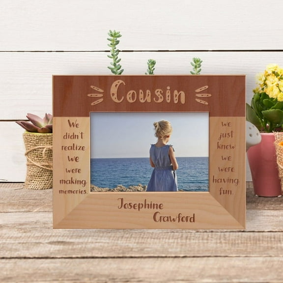 We Didn't Realize We Were Making Memories Personalized Wooden Frame-5" x 3 1/2" Brown Horizontal