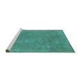 thumbnail image 2 of Ahgly Company Machine Washable Indoor Round Oriental Turquoise Blue Industrial Area Rugs, 3' Round, 2 of 4