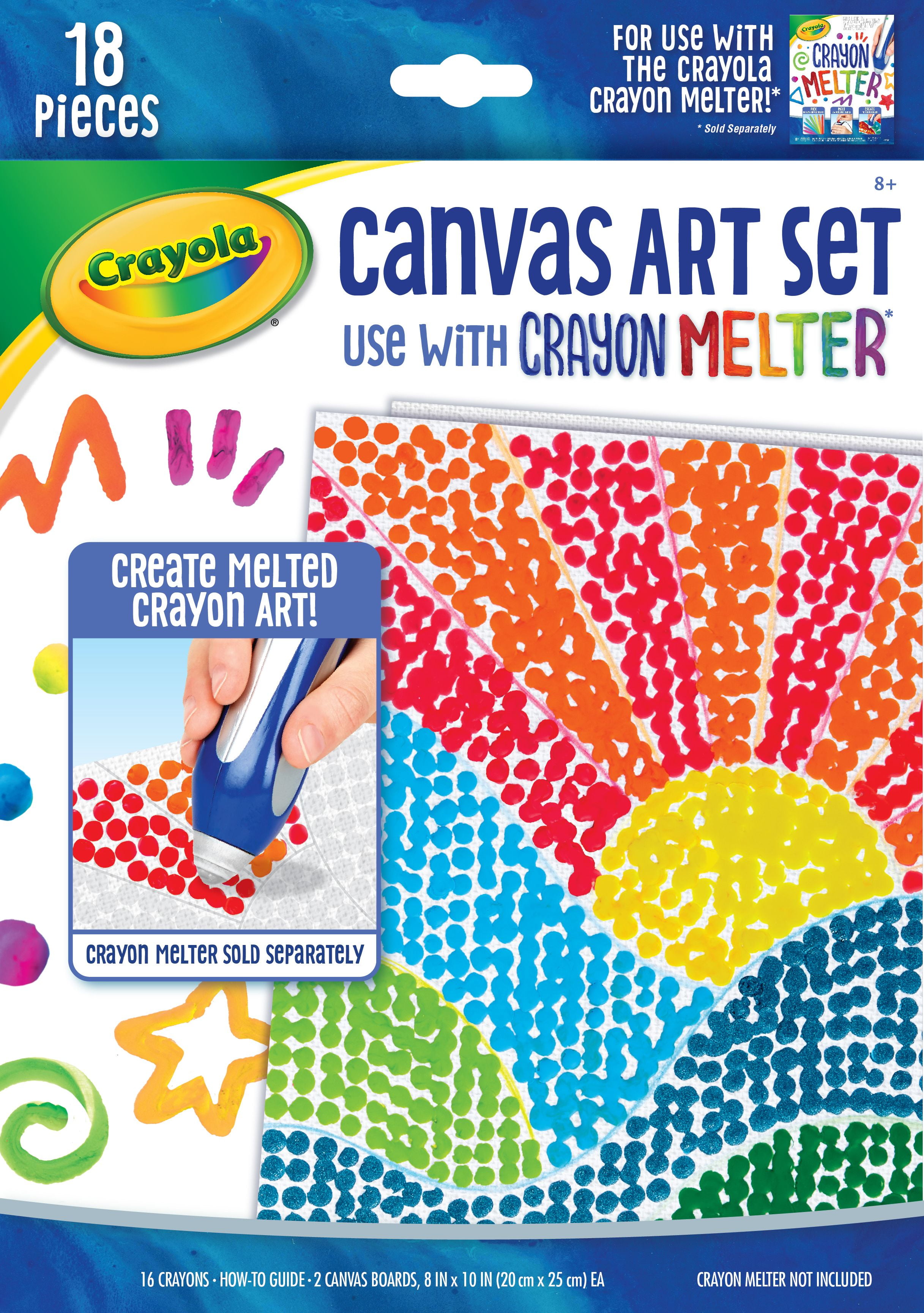 Crayola Crayon Melter Accessory Pack, Canvas Art, 18 Count