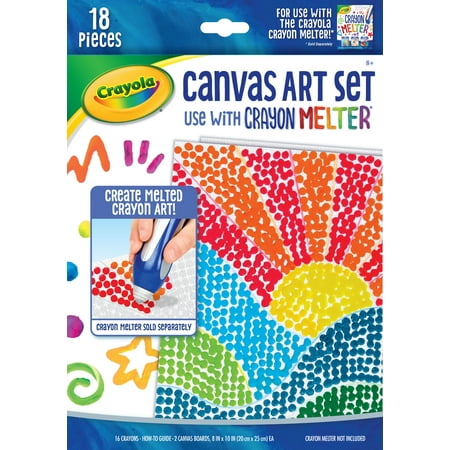 Crayola Crayon Melter Accessory Pack, Canvas Art, 18 (Best Way To Melt Crayons On Canvas)