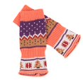 thumbnail image 2 of Multicolor Gloves Mittens Women'S Christmas Tree Thickened Wool Open Finger Knitting Colorful Warm Half Finger Gloves, 2 of 4