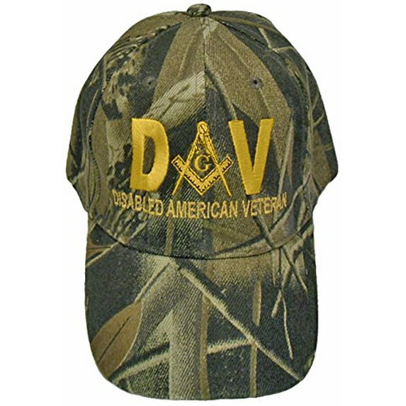Mason Hat Disabled American Veteran DAV Masonic Freemason Cap Mens (Camouflage)