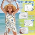 thumbnail image 6 of Jiueut Starfish Shell Coral Print Kids Swimsuits for Girls One Piece One Shoulder Bathing Suit with Cover Up Skirt & Adjustable Straps 7-18 Years, 6 of 7