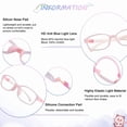 thumbnail image 2 of LAMBBAA Kids Blue Light Blocking Glasses 2 Pack Square Flexible Frame UV400 Protection Anti Blue Ray Computer Glasses Anti Glare Eyewear for Boys Girls Age 3-12 (Blue Black+Pink), 2 of 5