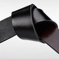 thumbnail image 4 of Click Belts for Men Automatic Buckle Smooth Soft Leather Gold Border Matte Metal Buckle Business Formal Daily Waist Belt Black b X-Large, 4 of 6