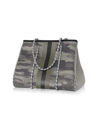 Monogrammed Camo Diamond Quilted Tote Set