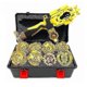 thumbnail image 2 of 8pc Beyblade Gold Takara Burst Set Spinning With Grip Launcher Portable Box, 2 of 2