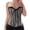 Beige, variant on Grebrafan Corset Women Lacing Boned Steampunk Pirate Bustier Black XL