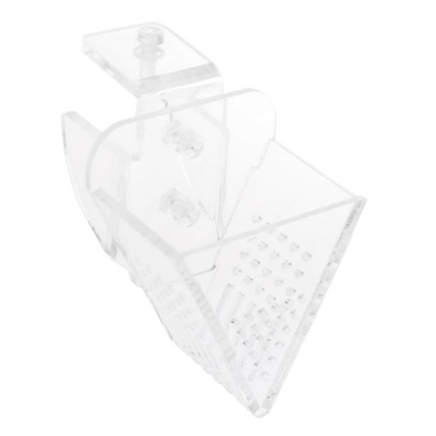 Comedero de cristal para peces de acuario, ideal para lombrices rojas de agua salada. 5.5x4x7.2cm
