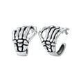 thumbnail image 1 of Brazalete calavera mano oreja Silvora para hombres y mujeres plata de ley no-Piercing ajustable, 1 of 8