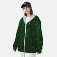 thumbnail image 3 of Lsque Green Sparkling Pattern UPF 50+ Lightweight Sun Protection Men's Women's Long Sleeve Shirt, Hoodie Performance -Large, 3 of 7