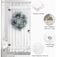thumbnail image 4 of Stall White Barn Door Christmas Bathroom Shower Curtain 36W by 71H Inch Half Rustic Farmhouse Wooden Vintage Wood Country Xmas Narrow Small Polyester 7 Plastic Hooks Waterproof Decor, 4 of 6