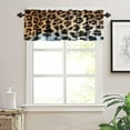 thumbnail image 5 of Leopard Curtain Valance for Kitchen Wild Animal Cheetah Print Decor Rod Pocket Window Curtain Valance for Living Room Bathroom Bedroom 54x18inch, 5 of 6